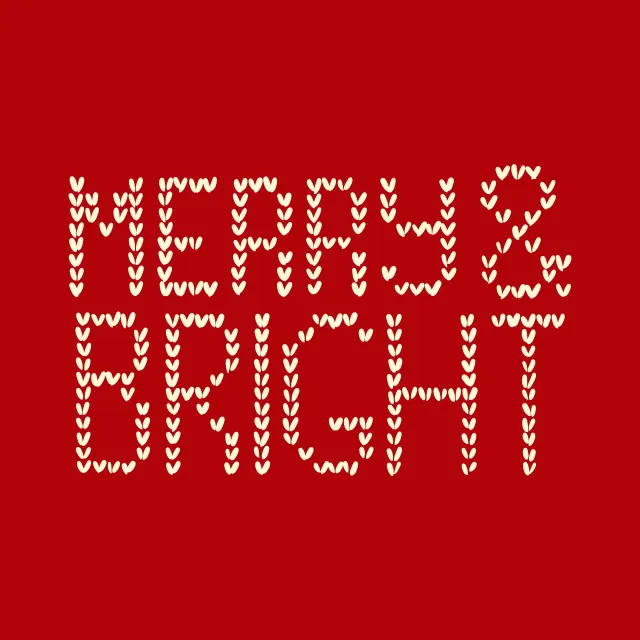 Kissen Merry & Bright Embroidery