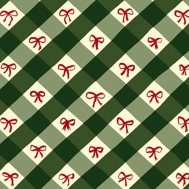 Bettwäsche Christmas Gingham With Bows