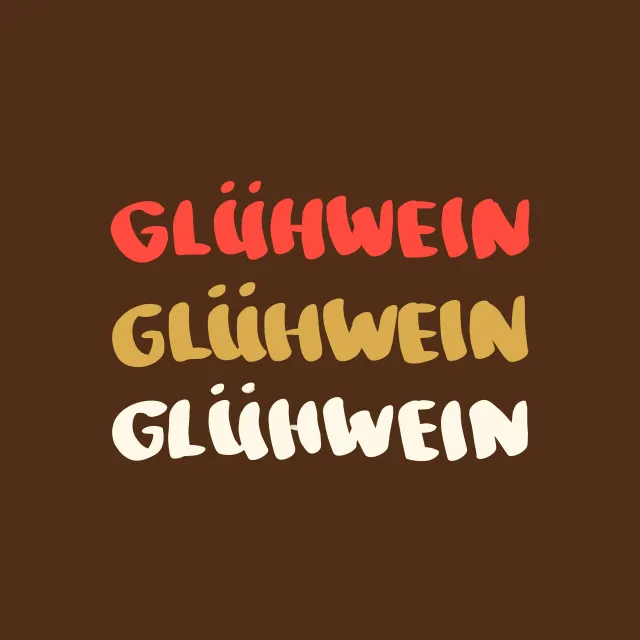 Tischset Glühwein Glühwein Glühwein