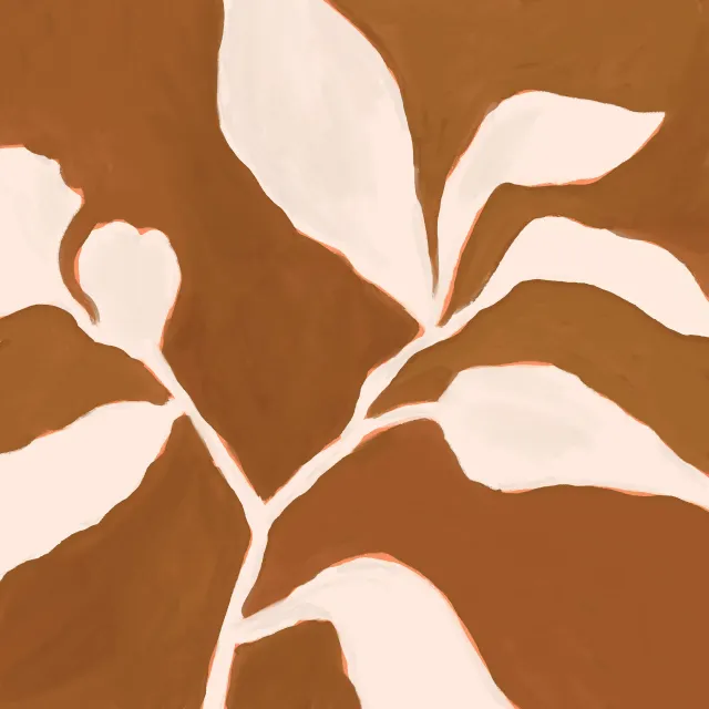 Tischdecke Earthy Plant Silhouette