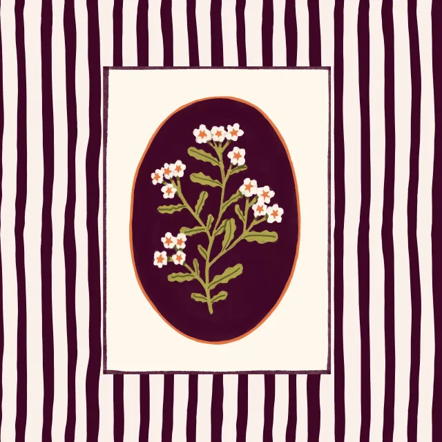 Bettwäsche Flowers on Stripes