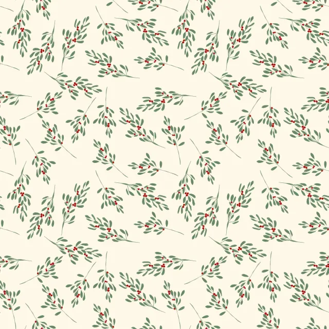 Bettwäsche Christmas Misteltoe Pattern