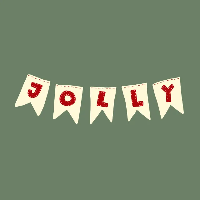 Kissen Christmas Jolly Garland