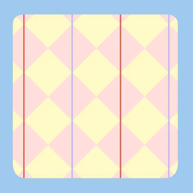 Kissen Framed Checks Upside Down