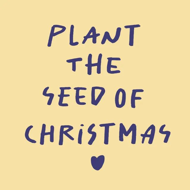 Bodenkissen Plant the seed of Christmas