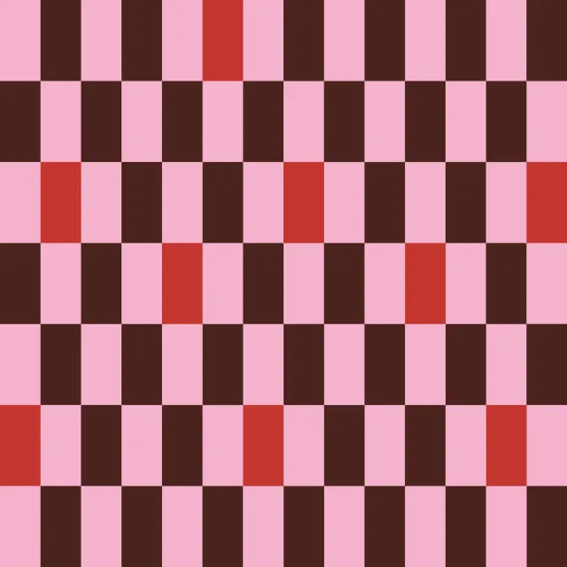 Dekovorhang Winter Rectangles rosa braun rot
