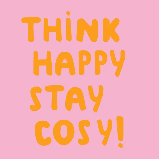 Sitzkissen Think happy stay cozy