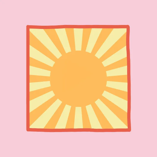 Kissen Sonne rosa