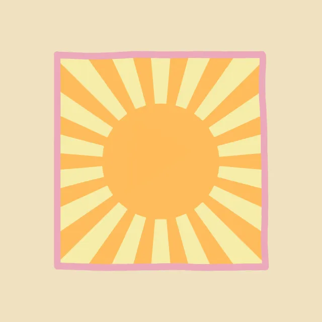 Kissen Sonne beige