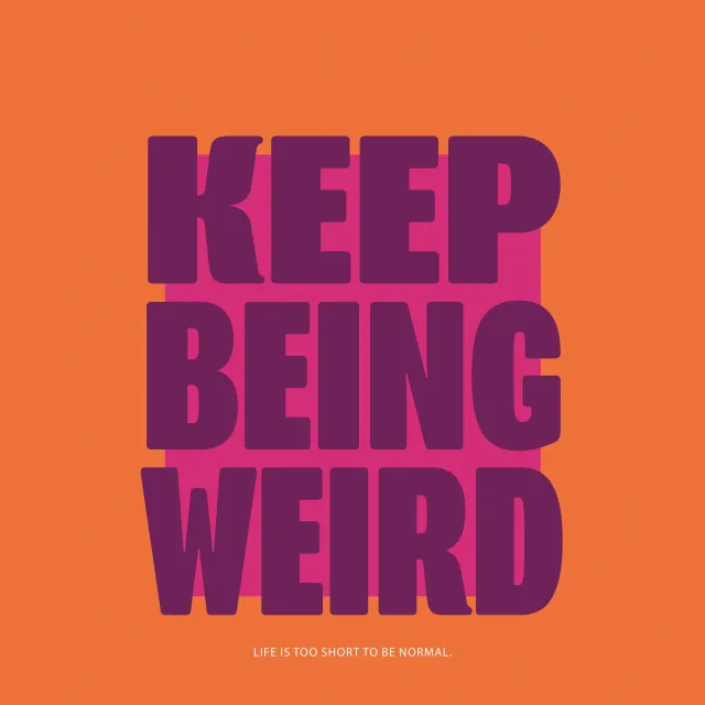 Kissen Keep being Weird Orange
