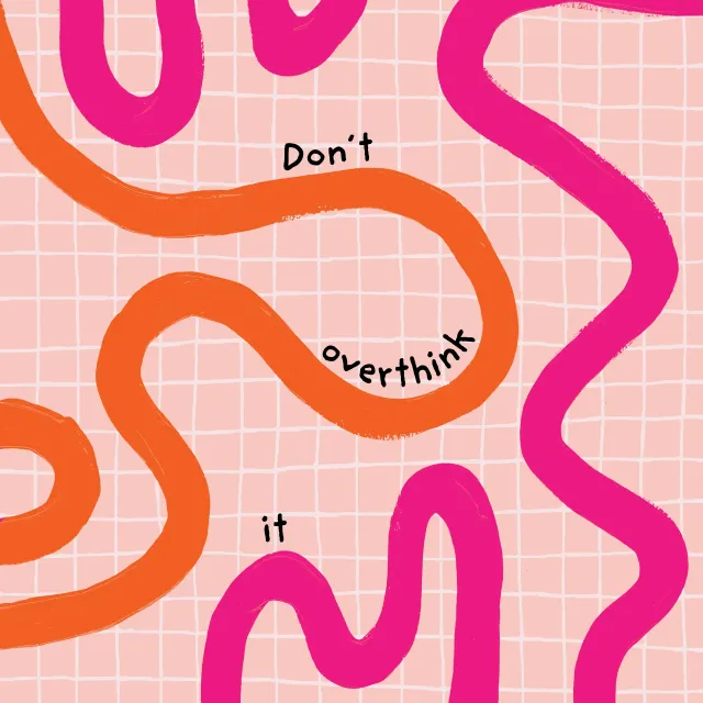 Kissen Dont overthink it Orange