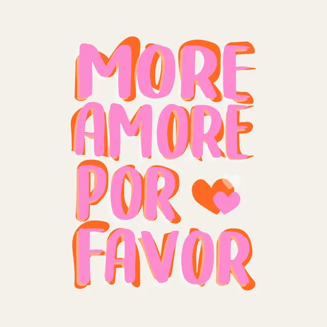 Kissen More-Amore-por-Favor-pink
