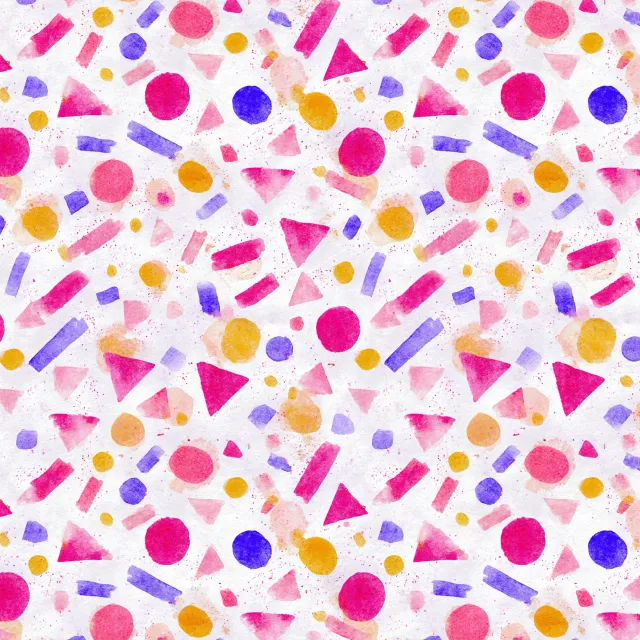 Kissen Formenstudie-pink-gelb