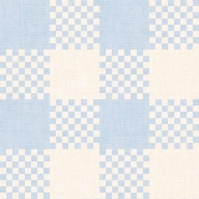 Kissen Midsummer Karo Hellblau