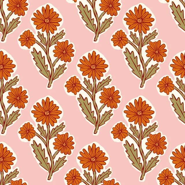 Sitzkissen Aster Block Print