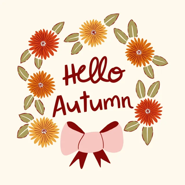 Sitzkissen Hello Autumn Kranz