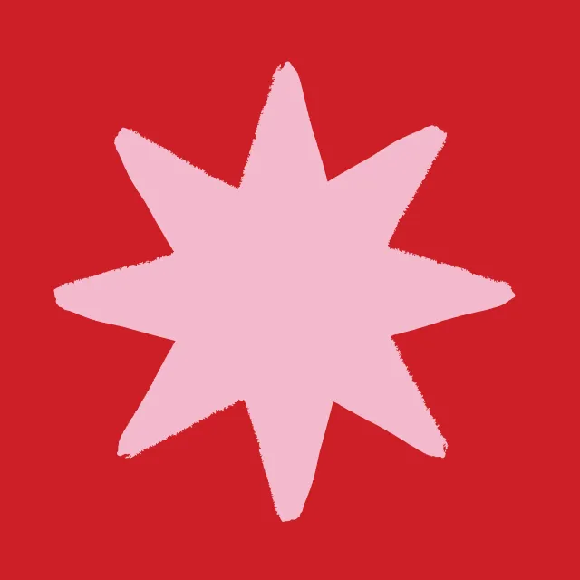 Servietten Rosa Stern auf Rot