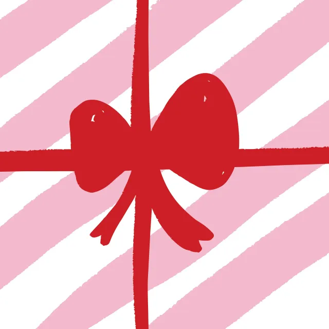 Servietten Geschenkband / Schleife auf Streifen