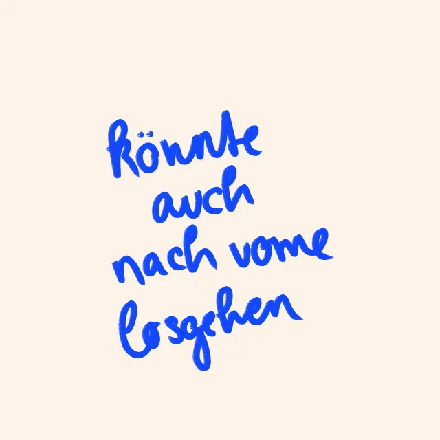 Kissen Nach vorne losgehen