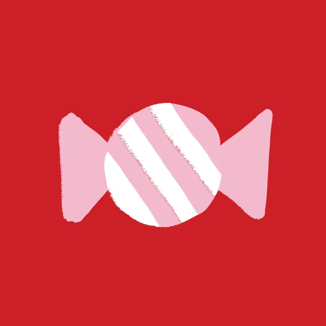 Servietten Bonbon auf Rot