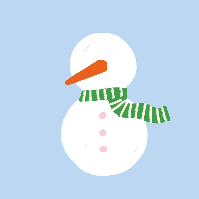 Servietten Schneemann mit Schal