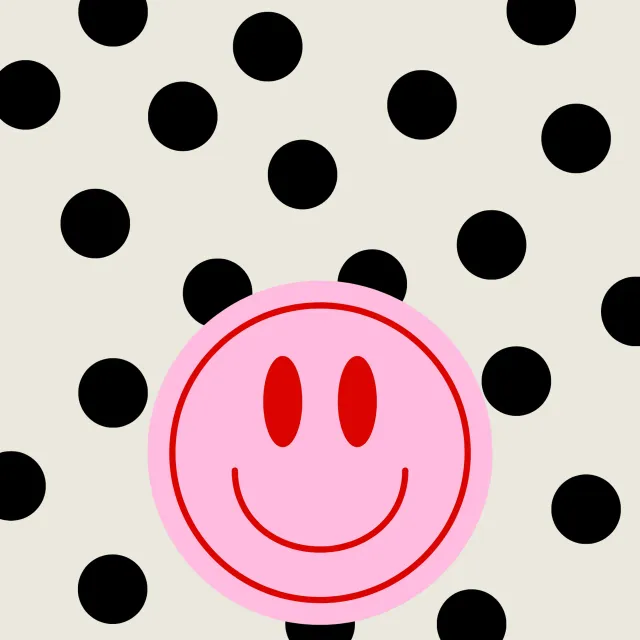 Servietten Smiley mit Punkten