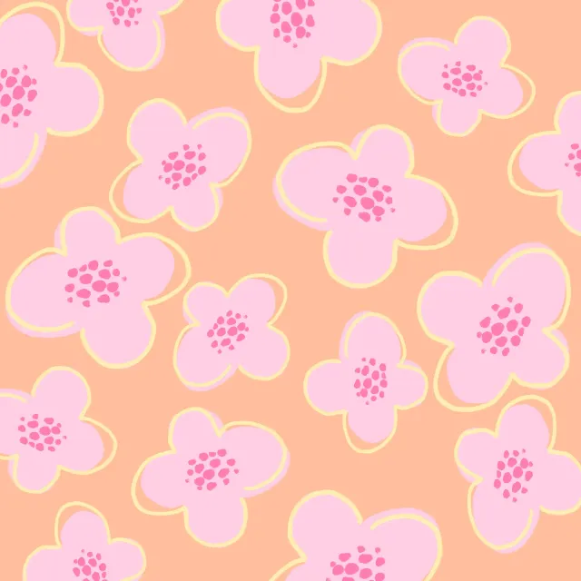 Tischdecke Blümchen rosa korall