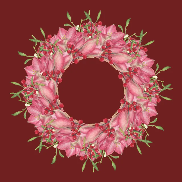 rosa-rot auf dunkelrot