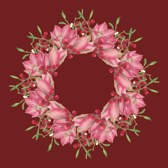 rosa-rot auf dunkelrot