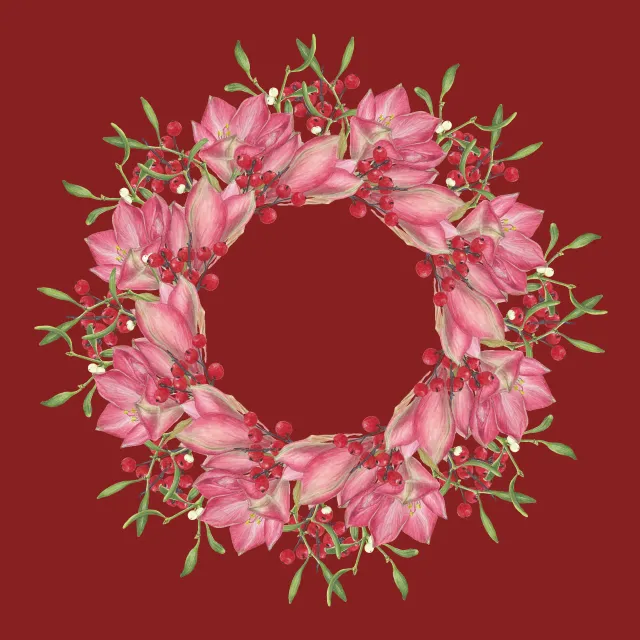 rosa-rot auf weinrot