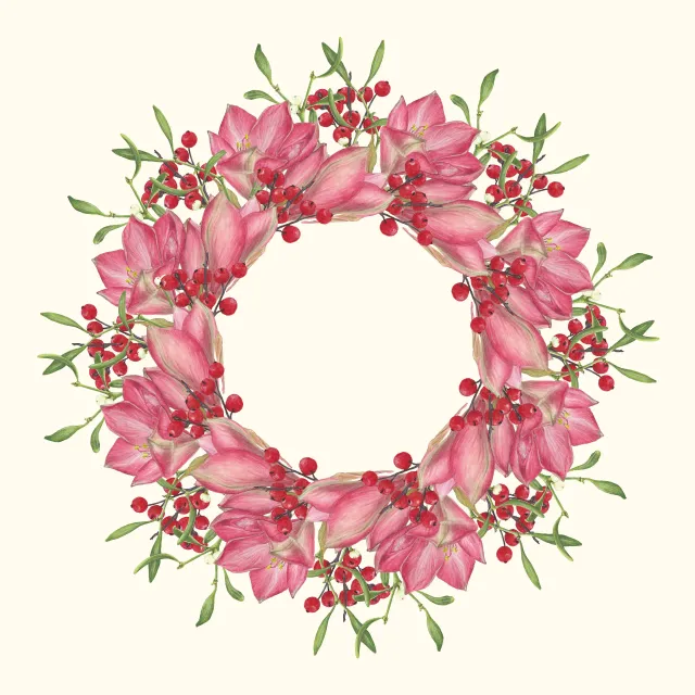 Kissen rosa-rot auf creme-weiß