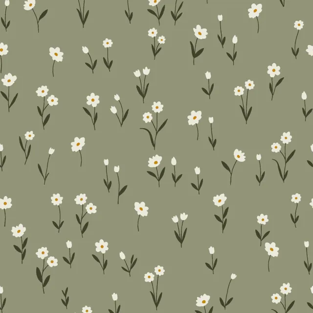 Bettwäsche Blumenwiese Frühling grün