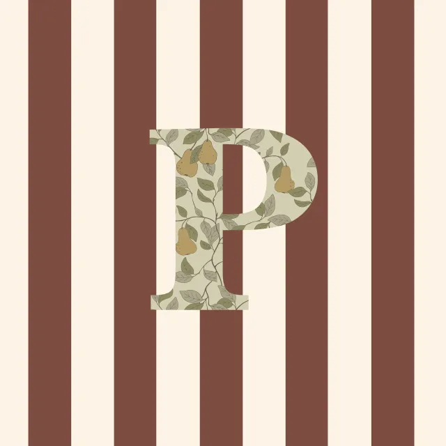 Kissen P Buchstabenkissen P Autumn Hygge
