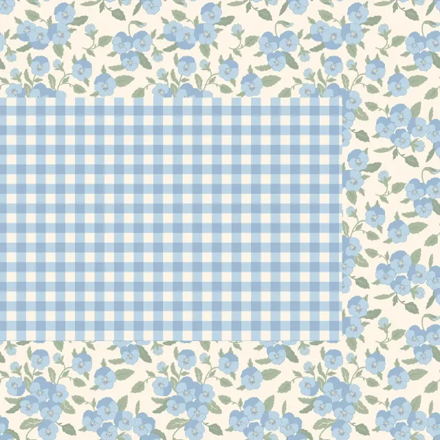 Tischset Cottage Mix Nebelblau