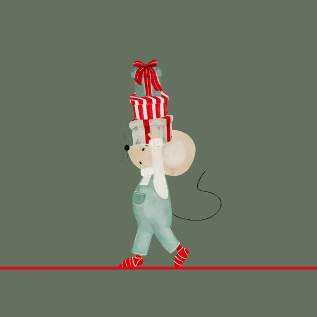 Kissen Weihnachten Maus