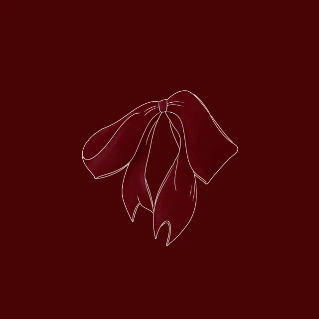 Kissen Schleife Rot Gestreift Bordeaux Weinrot Burgundy REVERSE