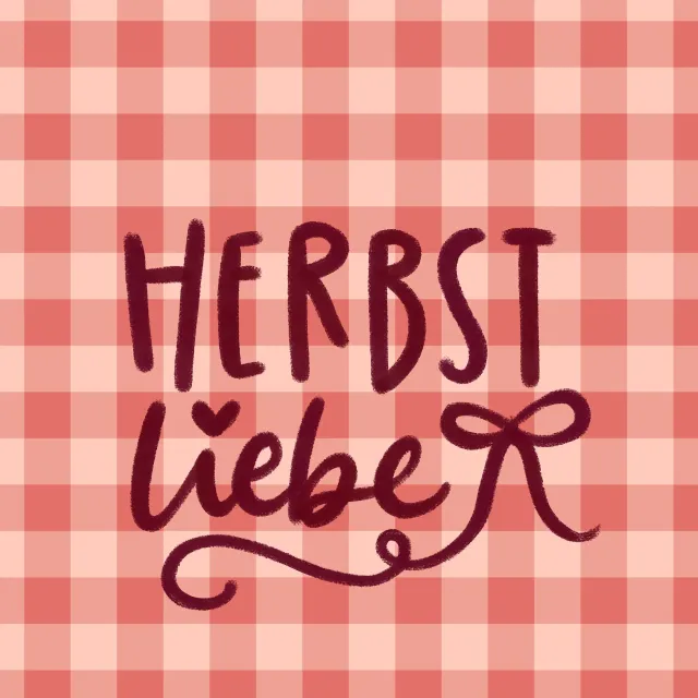 Kissen Herbstliebe auf Vichy-Karo