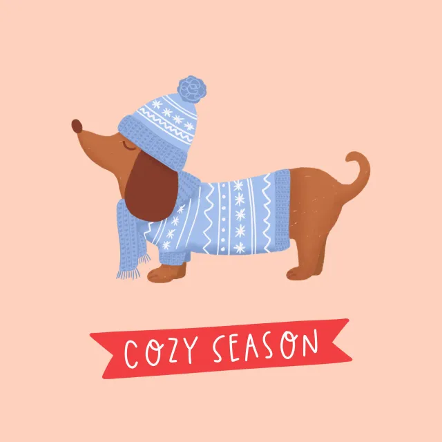 Tischset Dackel Cozy Season