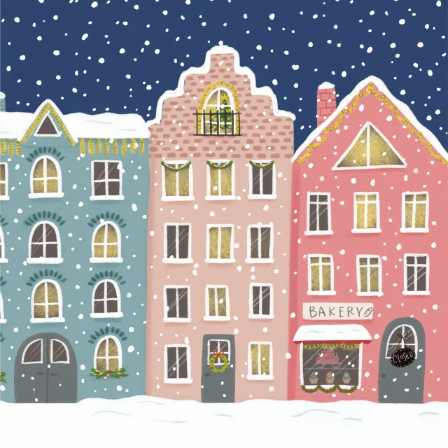 Kissen Winterstadt
