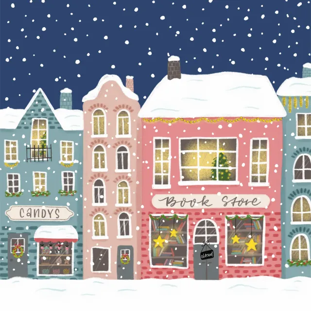 Servietten Winterstadt