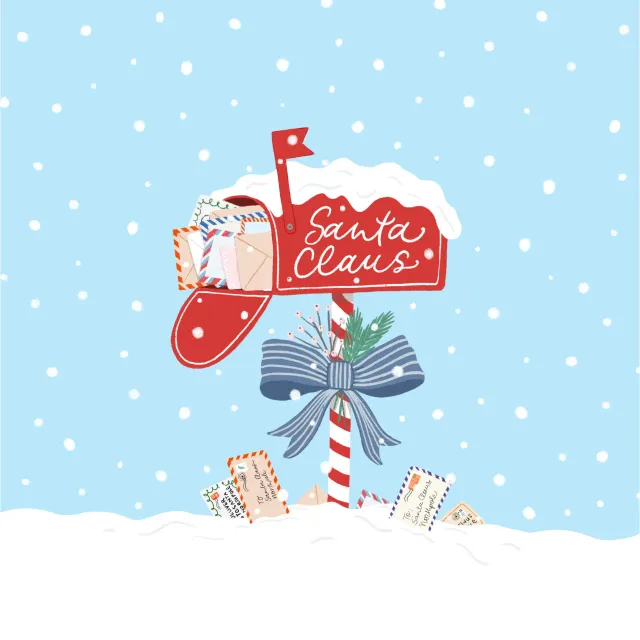 Kissen Santas Post