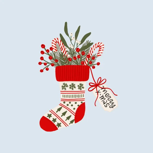 Servietten Weihnachtssocke