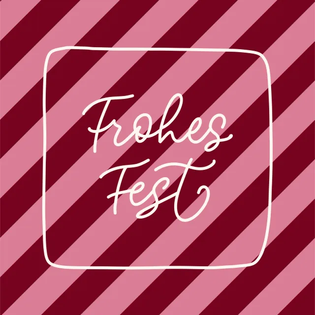Servietten Frohes Fest auf Querstreifen