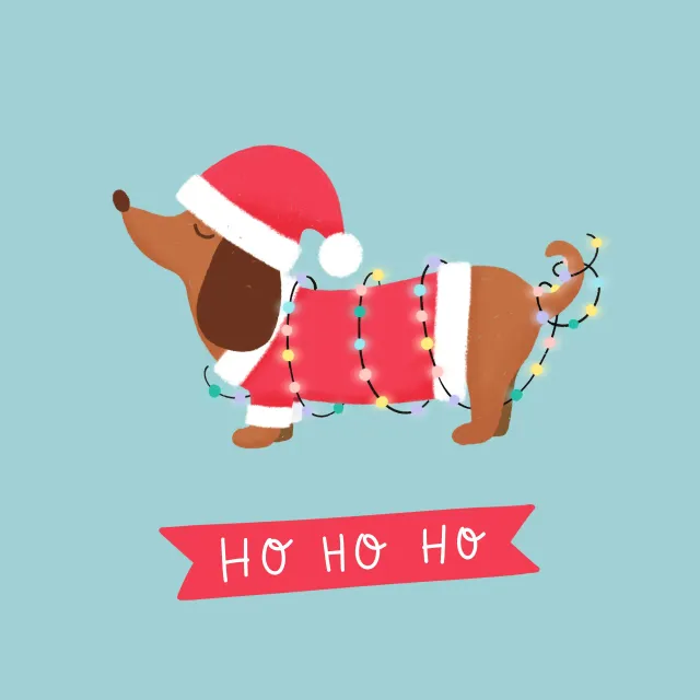 Tischset Dackel Hohoho