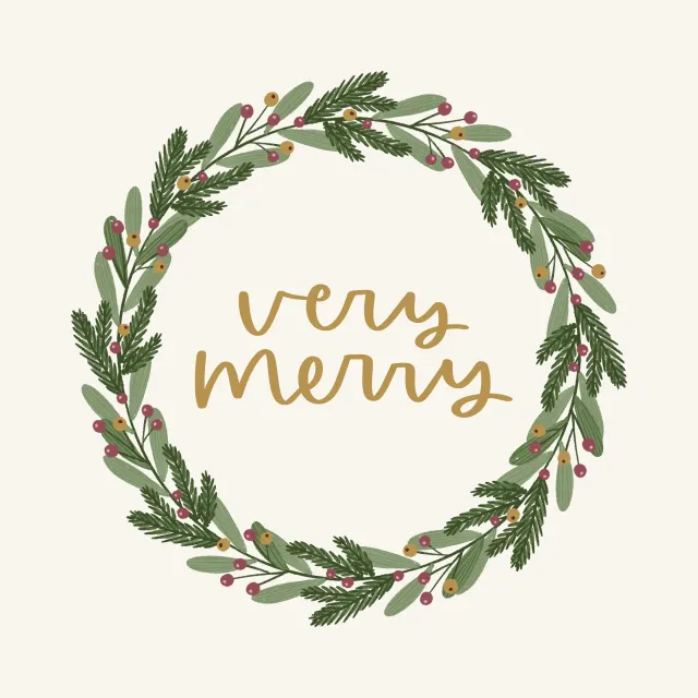 Kissen Weihnachtskranz very merry