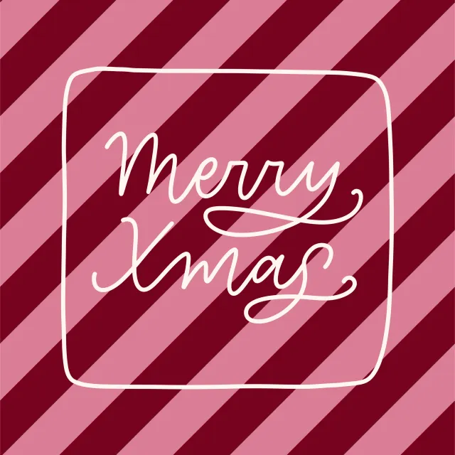 Servietten Merry Xmas auf Querstreifen