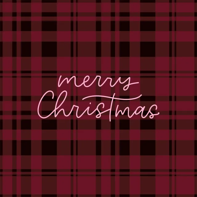 Kissen Weihnachtskaro Merry Christmas