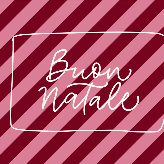 Kissen Buon Natale auf Querstreifen