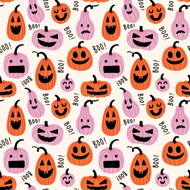 Kissen Halloween Kürbisse Boo