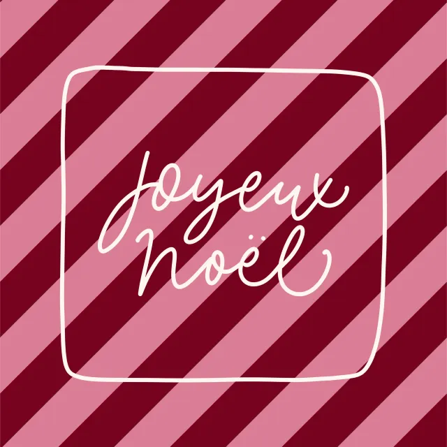 Servietten Joyeux noel auf Querstreifen